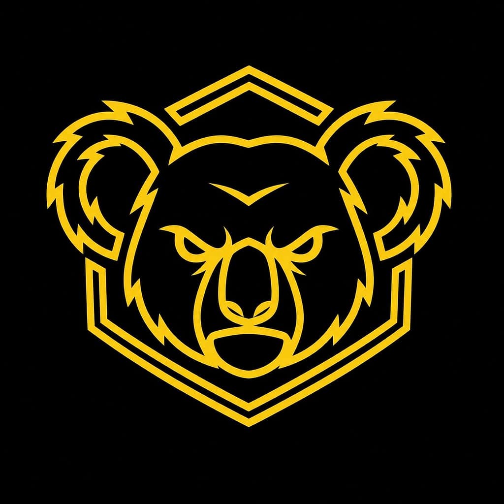 logo vector amarillo fondo negro